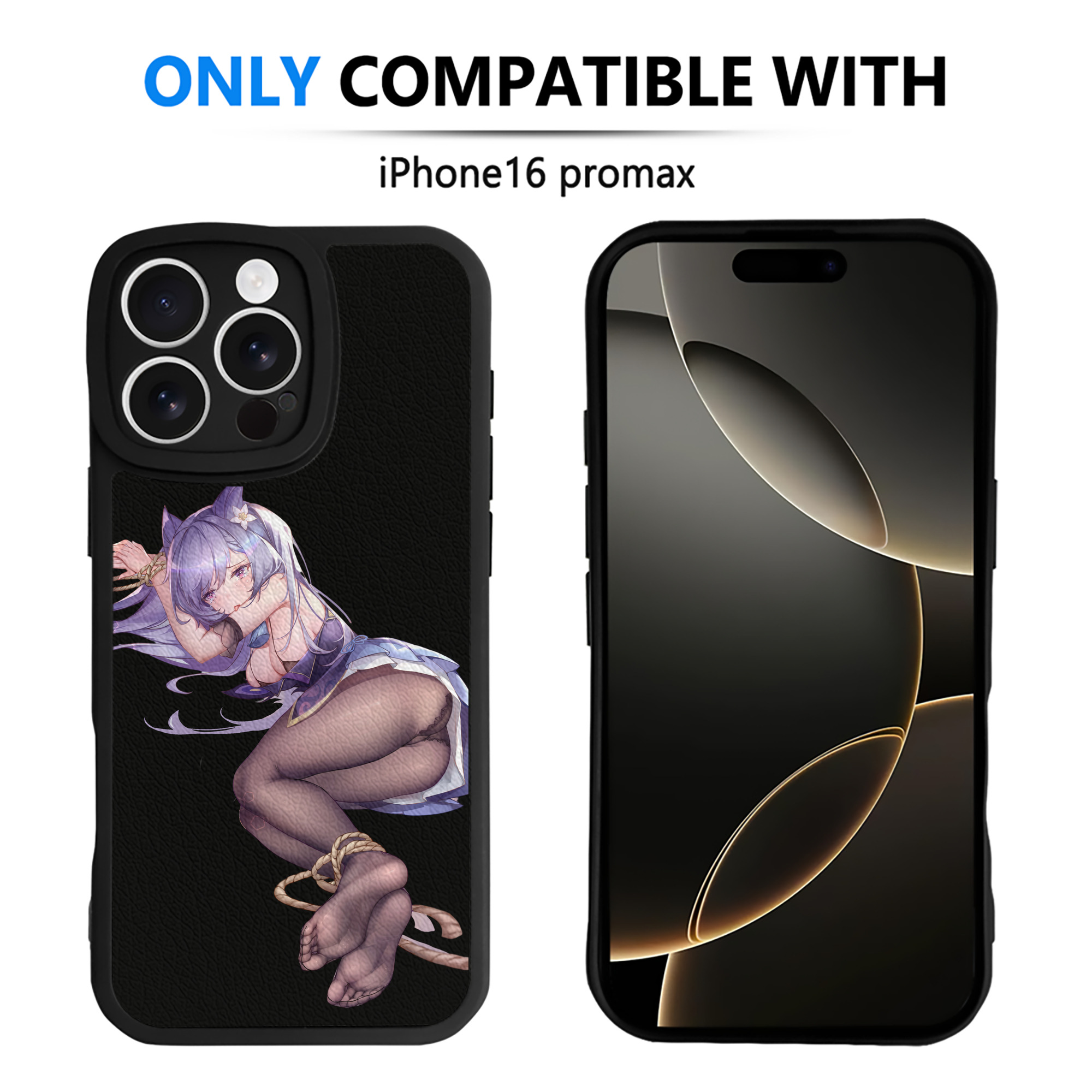 げんし神 刻晴 こくせい genshin Kokusei 【iPhone 16シリーズ対応】シリコンスマホケース（レザー調） 材質：シリコン
